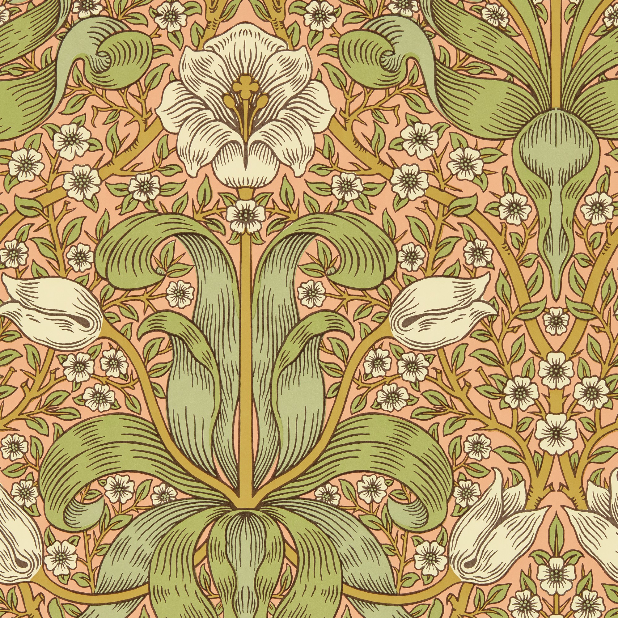 Spring Thicket Wallpaper 217336 By Morris Co In Fruit Punch